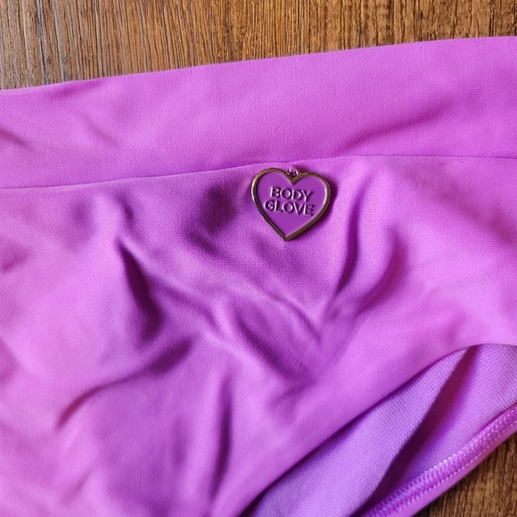 Body Glove Purple High Cut Cheeky Bikini Bottoms - Picture 2 of 6